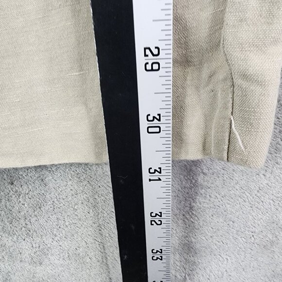 Womens Beige Old Navy Petite Linen Blend Paperbag Waist Cropped Pants Size 6P - Picture 9 of 10
